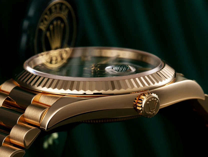 Day-Date 40 Yellow Gold Green Ombre Roman Numeral Dial